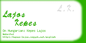 lajos kepes business card